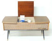 RETRO PYE STEREOPHONIC BLACK BOX GRAMOPHONE, model G63, with operating instructions, 83 (h) x 135 (