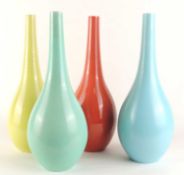 FOUR POOLE PASTEL SHADE BOTTLE VASES (698), all 1950s, 39.5cms (h) (4) Provenance: The collection of