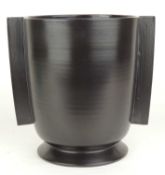 POOLE PLANE WARE ART DECO VASE (269P), finished in black panther glaze, 21.5cms (h) Provenance: