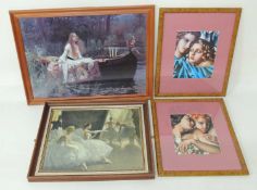 AFTER TAMARA DE LEMPICKA (1894-1980) pair of modern colour prints, 55.5 x 45cms; together with LAURA