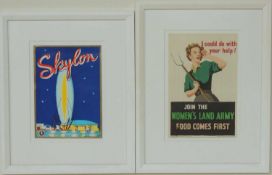 WOMEN'S LAND ARMY RECRUITMENT LEAFLET, designed by Monica Goddard, printed by Fosh & Cross, 22.5 x