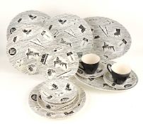 RIDGWAY POTTERIES HOMEMAKER PLATES & TEAWARES, including two oval platters, 30cms; two plates, 25cms