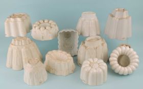 COLLECTION OF JELLY MOULDS, including Shelley and others (12) Provenance: The collection of Philip