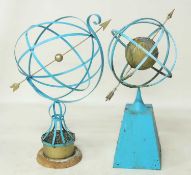 TWO ARMILLARY SPHERES, largest 100cms (h) Provenance: The collection of Philip Clarkson