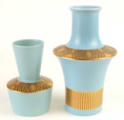 CROWN DEVON MEMPHIS VASE, designed by Colin Melbourne (CM5), 21.5cms (h); together with another