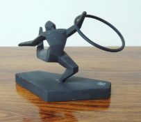 ROYAL DOULTON FOR THE 2012 OLYMPICS: FIGURE OF A FLOOR GYMNAST, matt black, 30cms (h) Provenance: