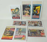 COLLECTION OF VINTAGE FOREIGN HORROR MOVIE FOYER POSTERS, including Italian 'Il Laccio Rosso' (The