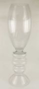 LARGE & DECORATIVE CLEAR GLASS FLOOR VASE, late 20th century, 91cms (h) Provenance: The collection