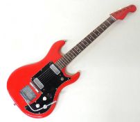 WATKINS RAPIER ELECTRIC GUITAR, 1960s, serial no. 1xx0, with deep red finish, 97cms (l); with a