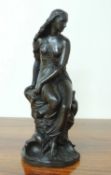 AFTER JOHN BELL (1811-1895) BRONZED RESIN SCULPTURE OF MIRANDA, 40cms (h) Provenance: The collection