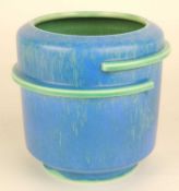 POOLE PLANE WARE ART DECO VASE (861P), finished in streaky blue and green, 12.5cms (h) Provenance: