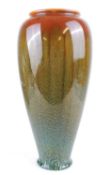LINTHORPE POTTERY VASE, ovoid form, decorated with a streaked russet and green speckled glaze,