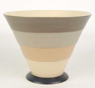 POOLE EVEREST WARE BANDED CONICAL BOWL, 16cms (h) Provenance: The collection of Philip Clarkson
