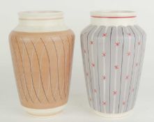 TWO POOLE POTTERY CONTEMPORARY VASES, designed by Alfred Read, PRB and YMP, both (595), 22.5 and