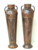 UNUSUAL PAIR OF COPPER & SHEET METAL AMPHORA, 105cms (h) Provenance: The collection of Philip