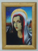 PHILIP THOMPSON oil on board - 'Madonna of the Rocks', signed and dated 1938, 56 x 39cms Provenance: