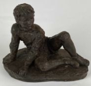 ‡ KARIN JONZEN RBA (British, 1914-1998) bronze resin sculpture with dark brown patina -