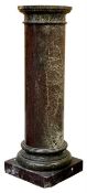 VARIEGATED MARBLE PEDESTAL COLUMN, mid/late 19th century, 114cms (h) Provenance: Conwy County