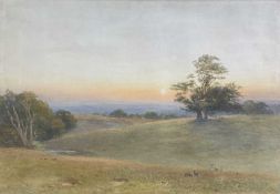 HENRY GEORGE HINE, RI (British, 1811-1895) watercolour - 'In Cowdray Park, Sussex', 38 x 55cms