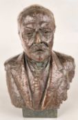 DONALD H. GILBERT (British, early 20th century) bronze - bust of Sir Edward William Elgar, on