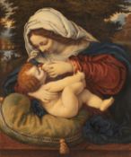 AFTER ANDREA SOLARI (Italian, 1460-1524) watercolour - copy of Madonna with the Green Cushion, 35