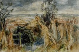 ‡ VERA F. CURTIS (British, 20th Century) watercolour - 'Iken, Suffolk', entitled verso, signed lower