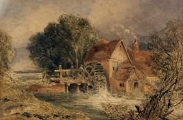 19TH CENTURY BRITISH SCHOOL watercolour - watermill, unsigned, 32 x 47cms Provenance: private
