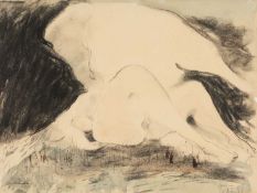‡ MICHAEL CULLIMORE (Welsh, 1936-2021) watercolour, charcoal and ink - entitled verso, 'Leda',
