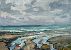 ‡ MARCEL PARTURIER (French, 1901-1976) oil on board - entitled verso 'Le Pouldu Finistère '67',