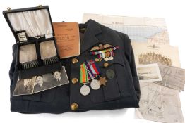 MILITARY CLUB HOUSE: R.A.F. UNIFORM, MEDALS & EPHEMERA, belonging to Wellington Bomber pilot Frank