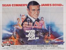 CINEMA CLUB HOUSE: NEVER SAY NEVER AGAIN (1983) BRITISH QUAD FILM POSTER, starring Sean Connery,