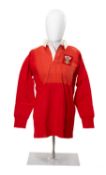 RUGBY UNION CLUB HOUSE: WALES- B INTERNATIONAL JERSEY, Prince of Wales feathers and motto 'Ich Dien'