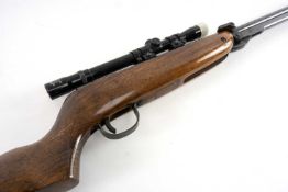 SHOOTING CLUB HOUSE: WEBLEY MARK 3 .22 AIR RIFLE, under-lever, with plaque inset to the stock,