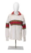 RUGBY UNION CLUB HOUSE: UNIVERSITY OF PRETORIA JERSEY, bearing horizontal red, blue and yellow