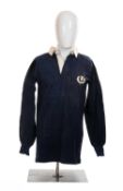 RUGBY UNION CLUB HOUSE: DONALD WHITE OR IAIN LAUGHLAND SCOTLAND FIVE NATIONS JERSEY, match worn with