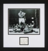 BOXING CLUB HOUSE: MUHAMMAD ALI (1942-2016) black and white photograph print of Ali standing over