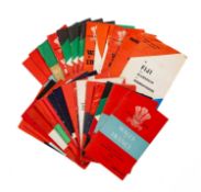 RUGBY UNION CLUB HOUSE: INTERNATIONAL MATCH PROGRAMMES FROM DAVID WATKINS PERSONAL COLLECTION