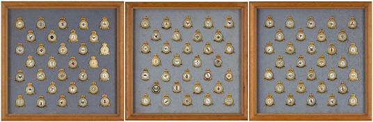MILITARY CLUB HOUSE: COLLECTION 90 R.A.F. SQUADRON ENAMEL BADGES, mostly RAF, with a few Royal