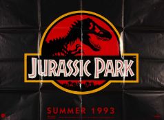 CINEMA CLUB HOUSE: JURASSIC PARK (1993) BRITISH QUAD TEASER FILM POSTER, directed by Steven