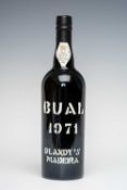 WINE, WHISKY & SPIRITS CLUB HOUSE: BLANDY MADEIRA BUAL 1971, 75cl Provenance: private collection