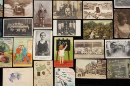 SPORTS CLUB HOUSE: PHOTO POSTCARDS, including rare and fascinating card of W.W. 'Skipper' Francis,