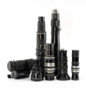 PHOTOGRAPHY CLUB HOUSE: COLLECTION OF LENSES, to include Canon TV 200mm lens, 9.5-143mm j15x9 .5C,