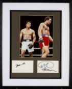 BOXING CLUB HOUSE: MUHAMMAD ALI (1942-2016) & GEORGE FOREMAN (1949-2015) colour photograph