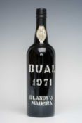 WINE, WHISKY & SPIRITS CLUB HOUSE: BLANDY MADEIRA BUAL 1971 Provenance: private collection Rhondda