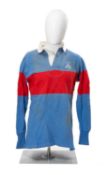 RUGBY UNION CLUB HOUSE: SOUTH WEST AFRICA (NOW NAMIBIA) INTERNATIONAL JERSEY, blue and red hooped,
