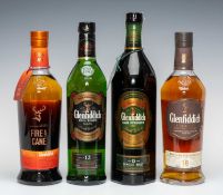 WINE, WHISKY & SPIRITS CLUB HOUSE: FOUR BOTTLES OF GLENFIDDICH MALT WHISKY, comprising 15yo Cask