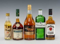 WINE, WHISKY & SPIRITS CLUB HOUSE: SELECTION OF SPIRITS including, Jim Beam Bourbon, 40%, 70cl,