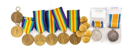 MILITARY CLUB HOUSE: ASSORTED WWI MEDALS, comprising seven Victory medals, named to E. R. Dennis S.