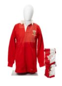 RUGBY UNION CLUB HOUSE: 1980 WALES- B INTERNATIONAL JERSEY, embroidered Prince of Wales feathers