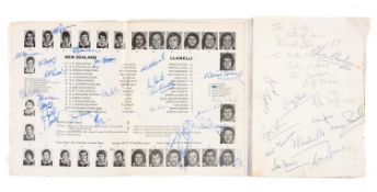 RUGBY UNION CLUB HOUSE: 1972 LLANELLI VS NEW ZEALAND MATCH PROGRAMME, dated 31st October 1972 at